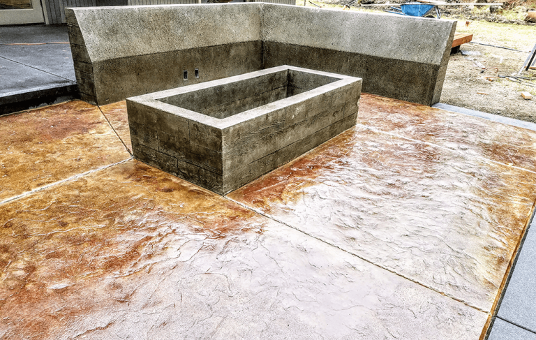 Concrete Firepit & Outdoor Living Space